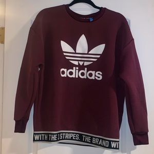 Maroon adidas sweatshirt